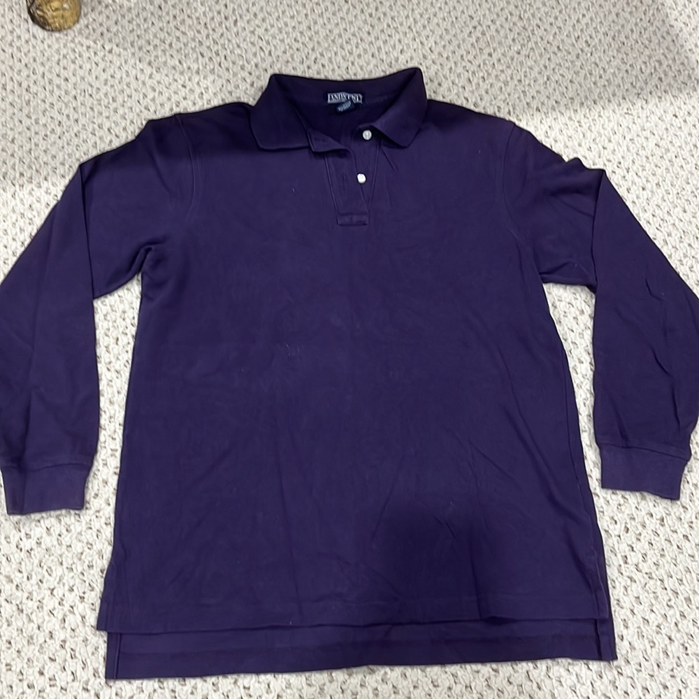 Lands End Purple Polo, men's size S